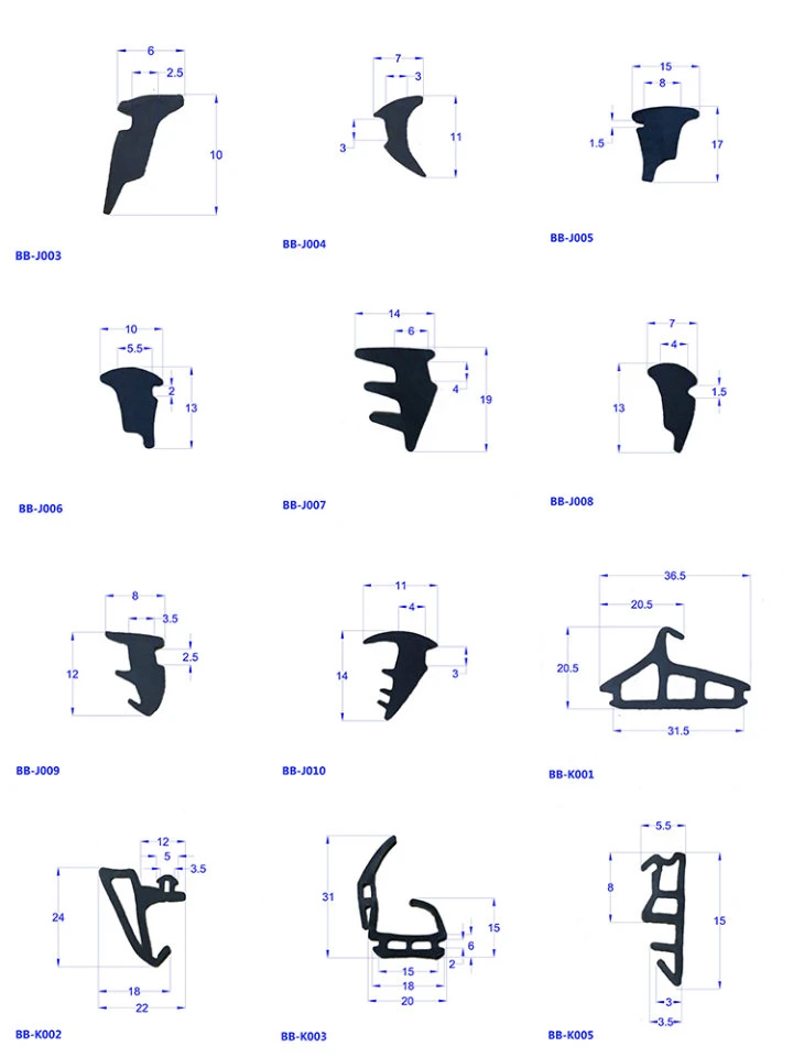 Wooden Door and Window Waterproof and Soundproof TPE or PVC Silicone Rubber Weather Stripping Rubber Gasket Seal Strip